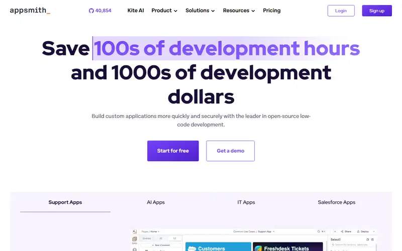 Preview of Appsmith