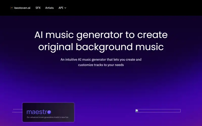 Preview of Beatoven.ai