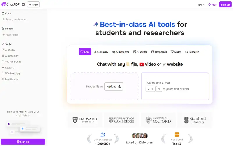 Preview of ChatPDF