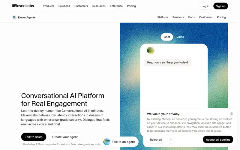Preview of ElevenAgents (ElevenLabs Conversational AI)