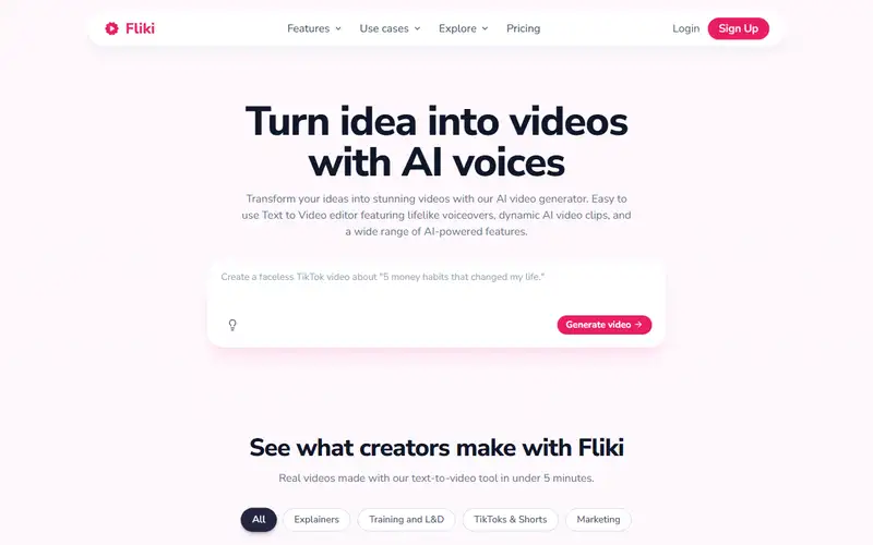 Fliki のプレビュー