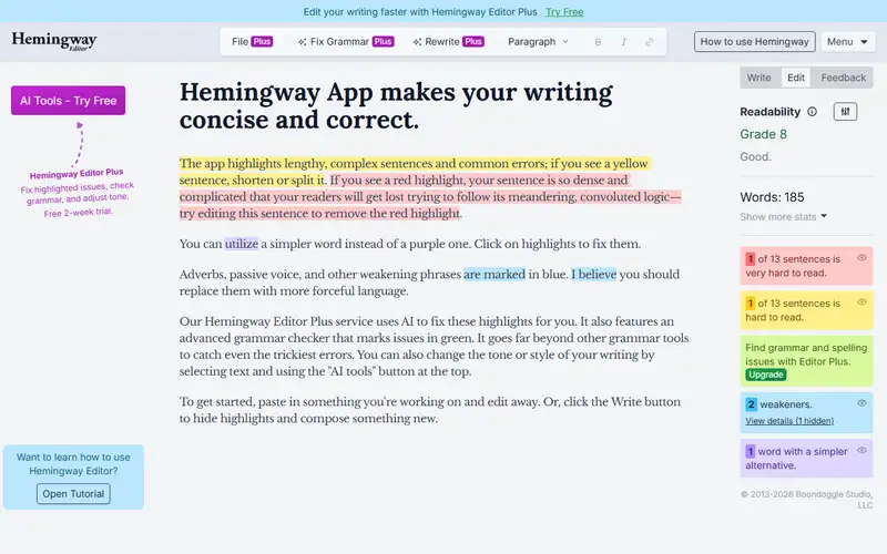 Preview of Hemingway