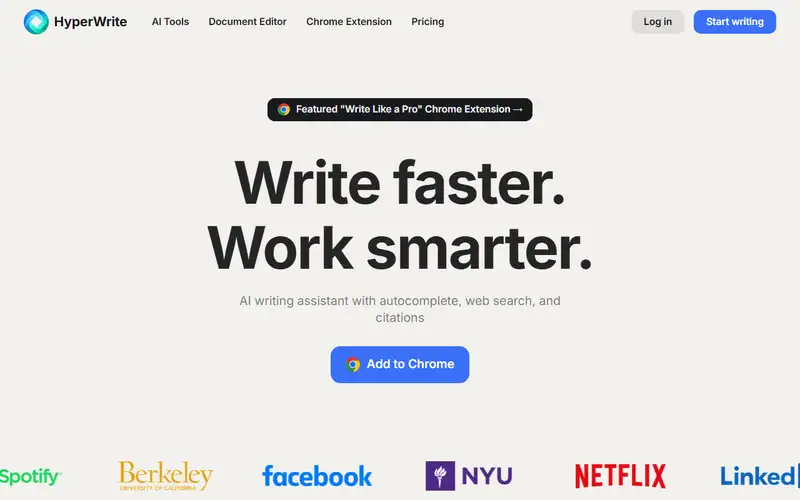 Preview of HyperWrite