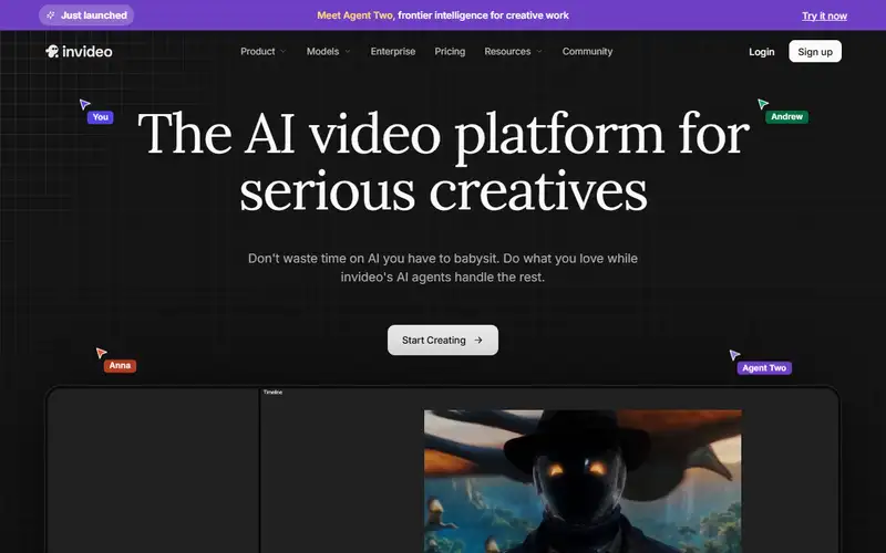 InVideo AI 的产品预览