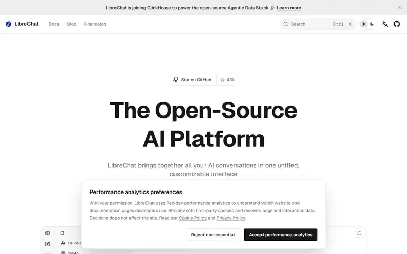 Preview of LibreChat