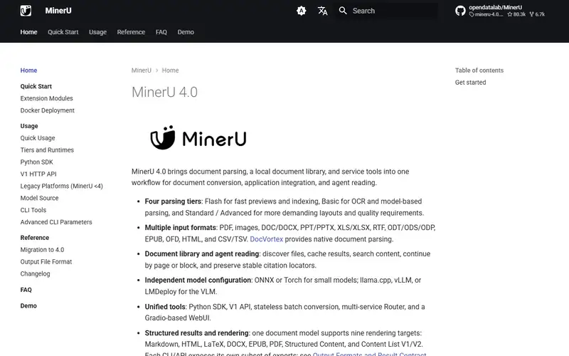 Preview of MinerU