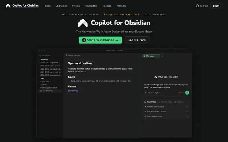 Preview of Copilot for Obsidian