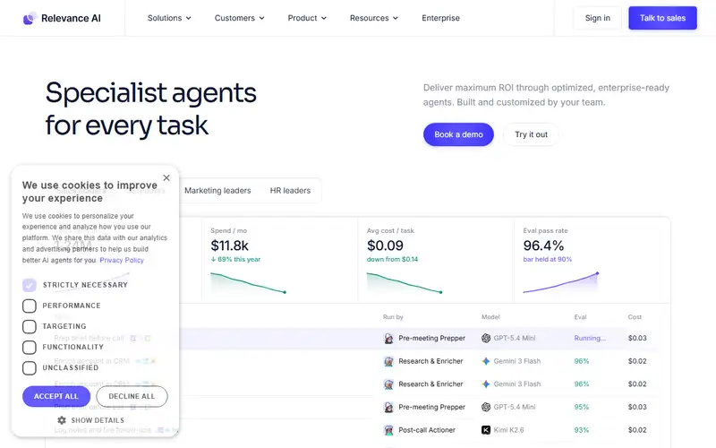 Preview of Relevance AI