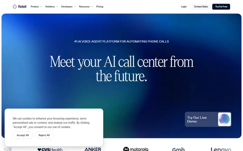 Preview of Retell AI