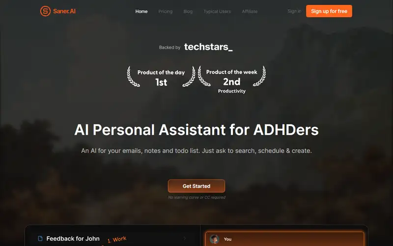 Preview of Saner.ai