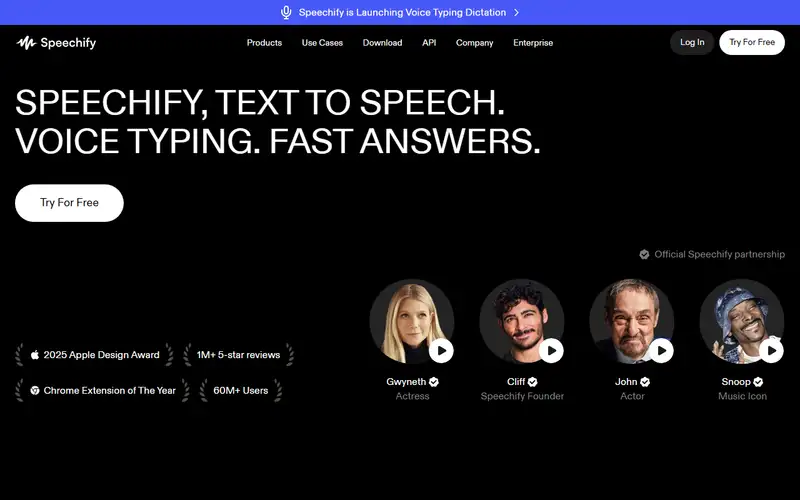 Speechify のプレビュー