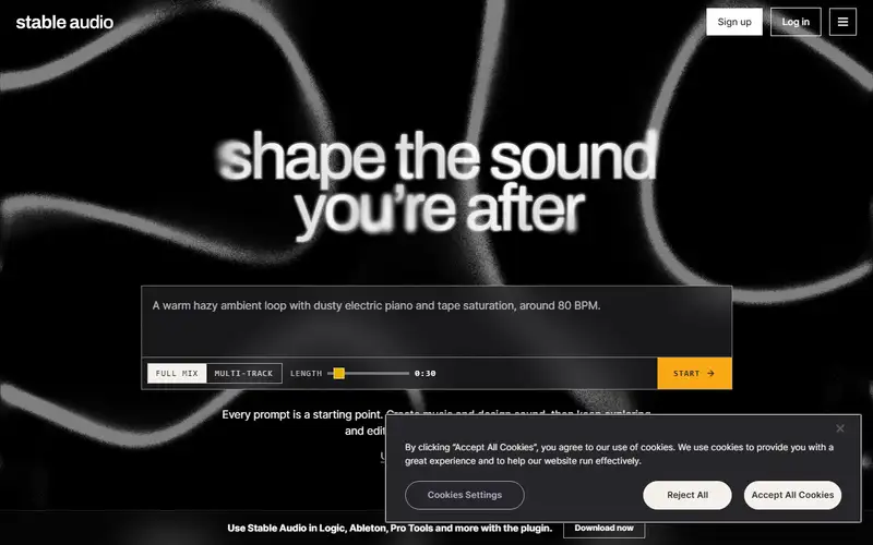 Preview of Stable Audio