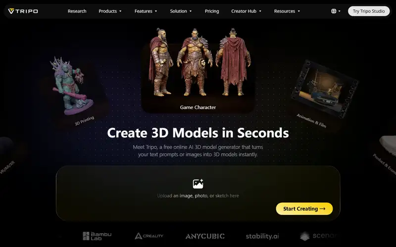 Preview of Tripo AI