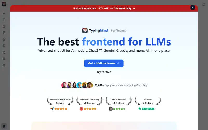 Preview of TypingMind