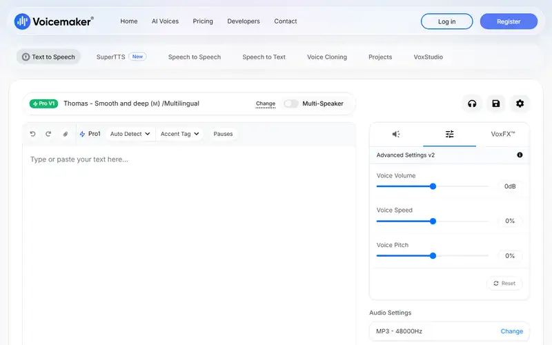 Preview of VoiceMaker