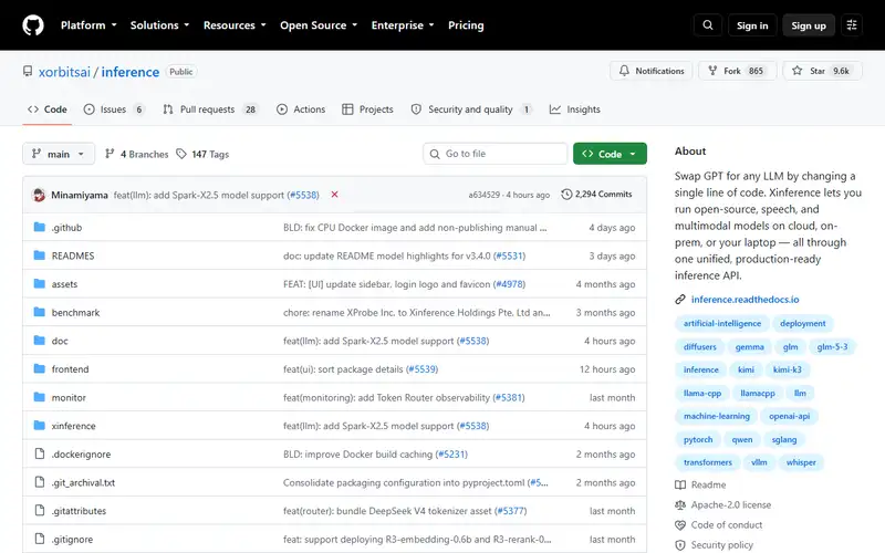 Preview of Xinference